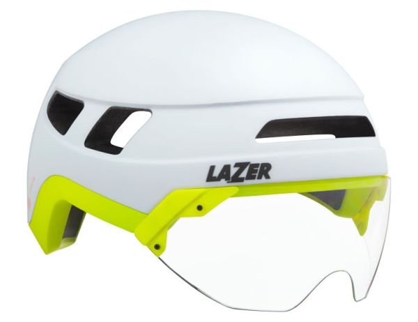 Lazer Urbanize NTA MIPS + LED - Matte White Flash Yellow